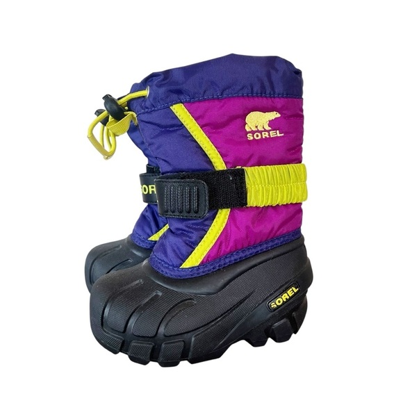Sorel Little Girls Toddler Flurry Snow Winter Boots Purple Waterproof Size 5 - Picture 1 of 8